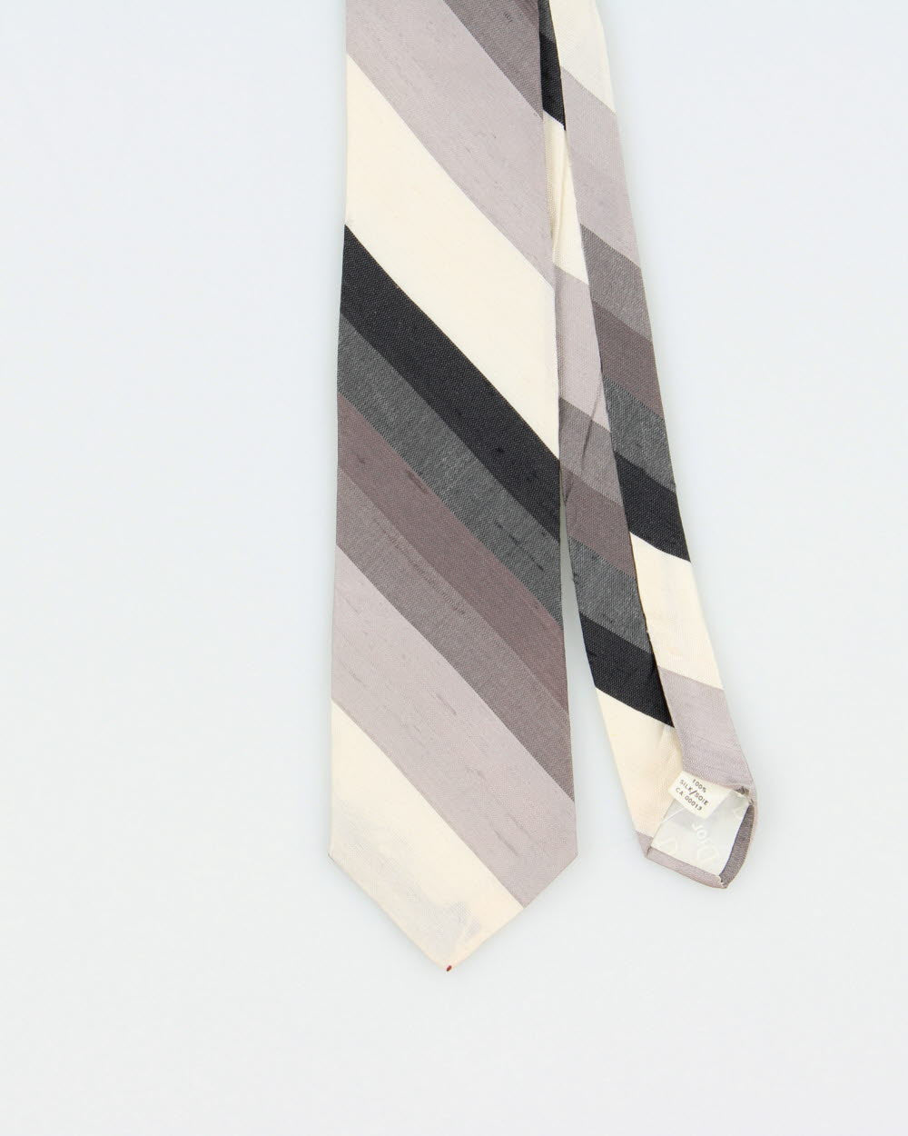 Vintage 1980s Christian Dior Stripped Silk Tie