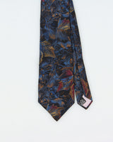 Vintage 1990s Christian Dior Abstract Leaf Pattern Silk Tie