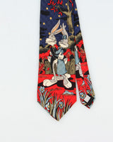 Vintage 1990s Looney Tunes Bugs &amp; Lola Bunny Silk Tie