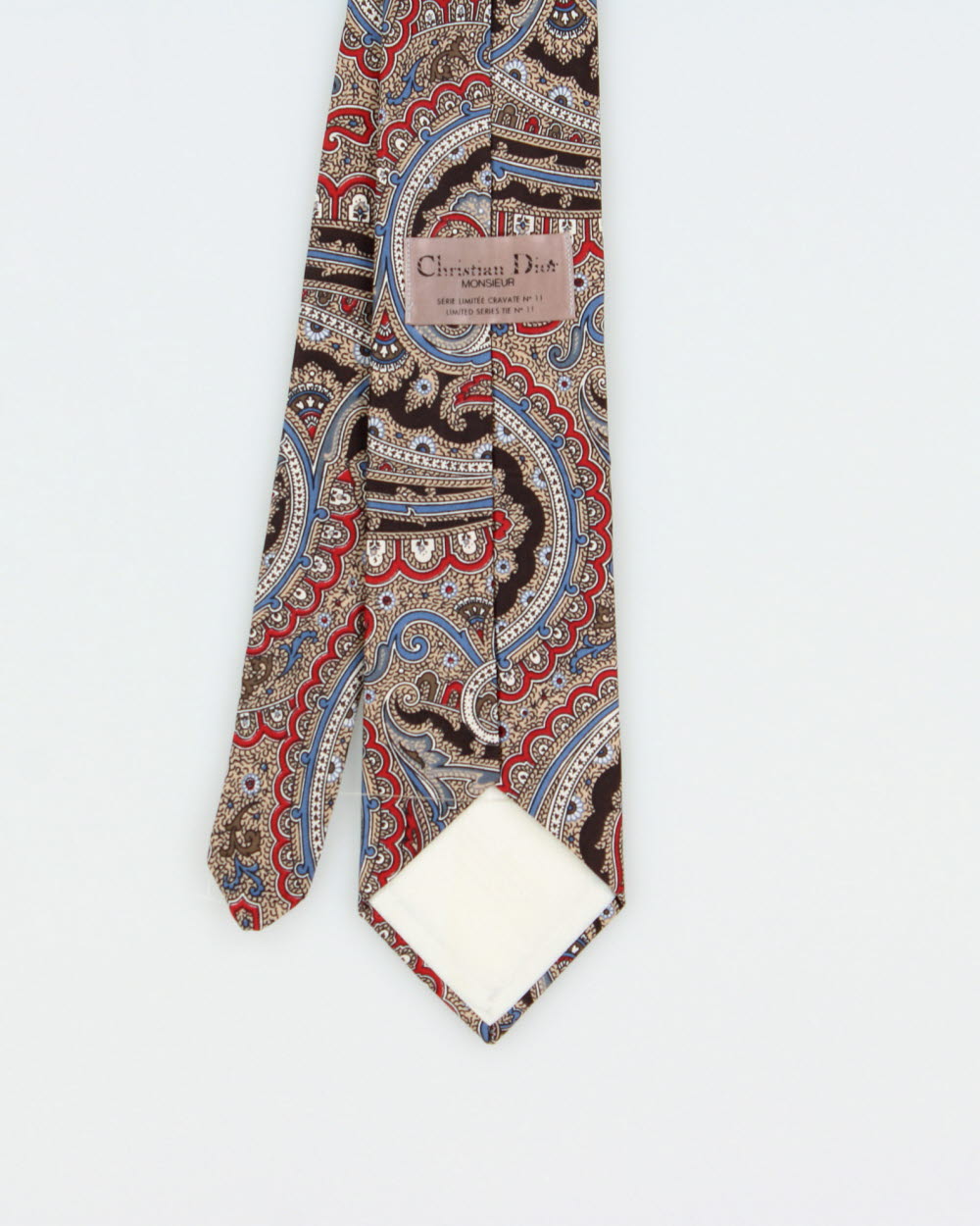 Vintage 1990s Christian Dior Limited Series No 11 Paisley Pattern Silk Tie