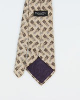 Vintage 1990s Christian Dior Pattern Silk Tie