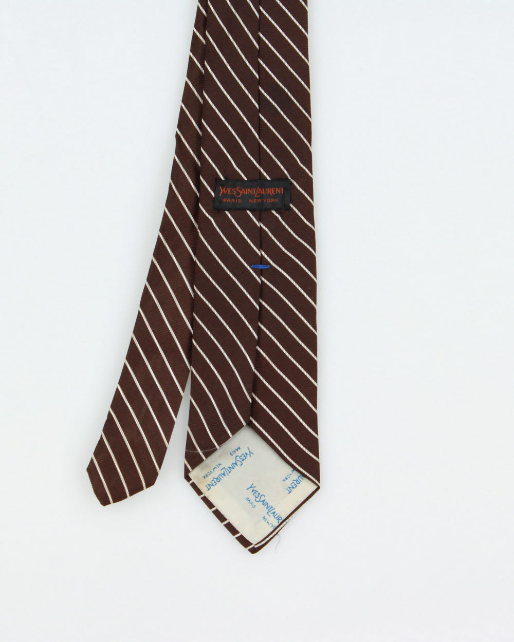 Vintage 1980s Yves Saint Laurent Embroidered Silk Tie