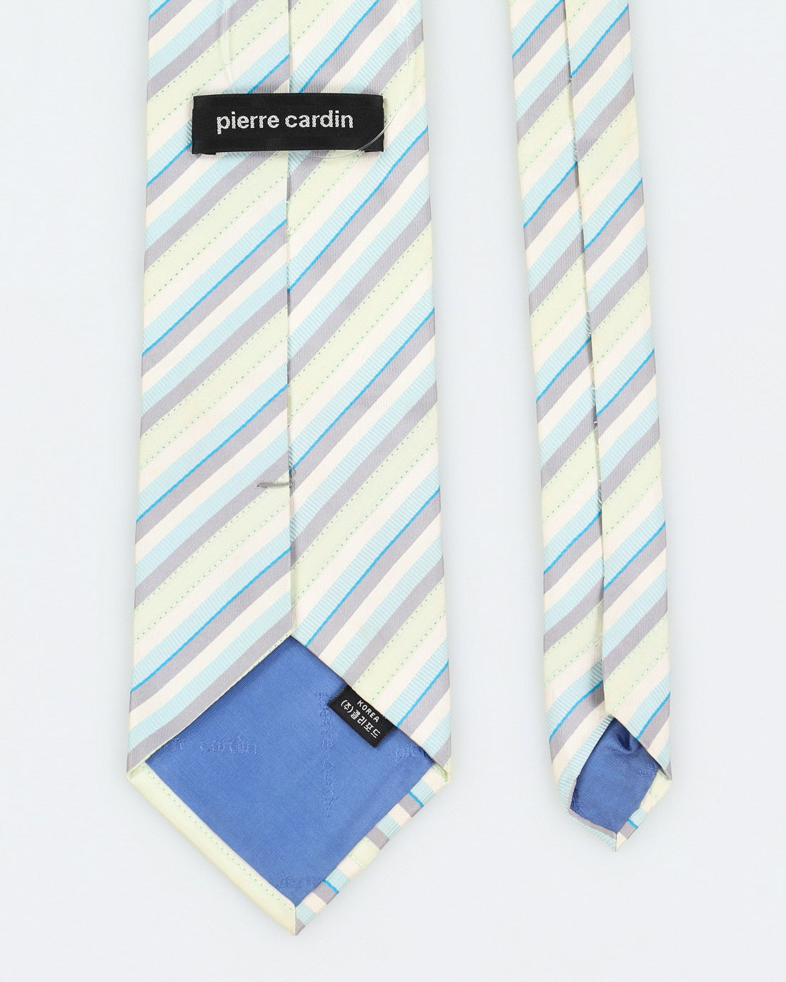 Pierre Cardin Blue And Green Striped Tie
