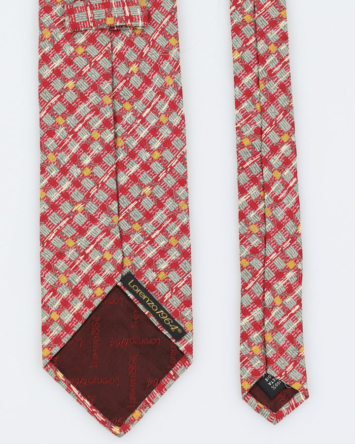 1990s Lorenzo 1964 Red Patterned Tie