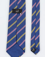 Dunhill Blue Woven Patterned Tie