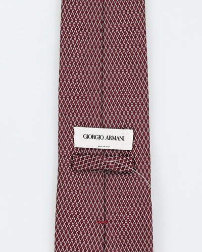 Vintage Men's Burgundy Armani Tie