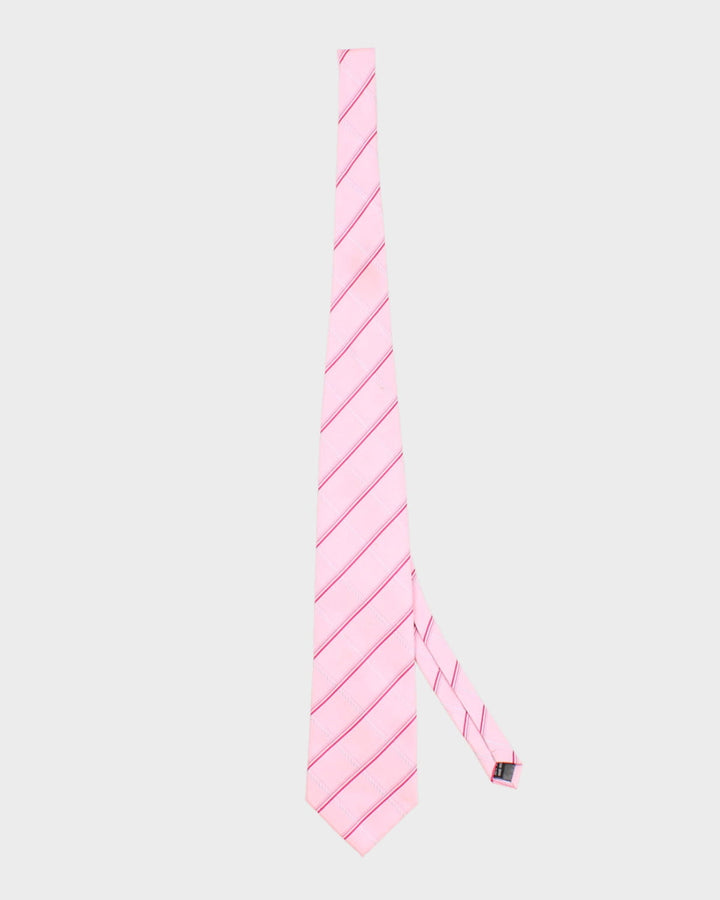 Pink Silk Burberry Tie