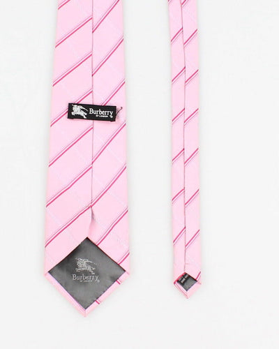 Pink Silk Burberry Tie