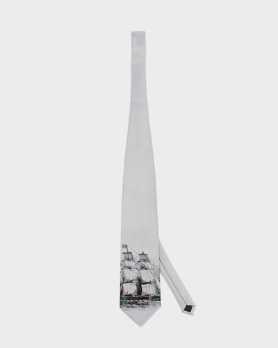 Cyberoptix Silver Ship Tie