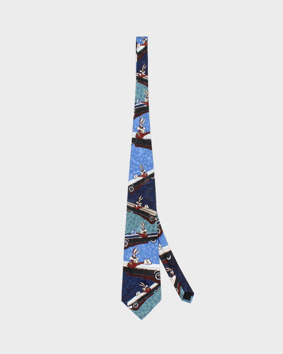 Vintage Novelty Wile E. Coyote Road Runner Silk Tie