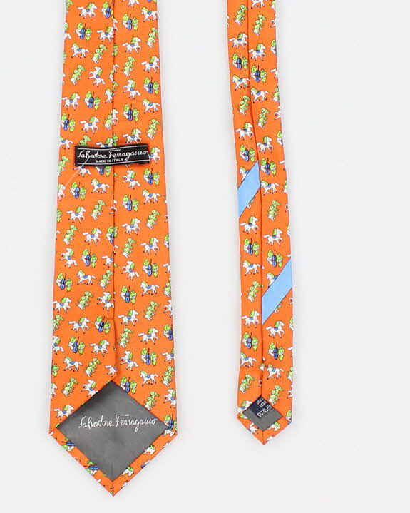 Men's Orange Salvatore Ferragamo Silk Ties