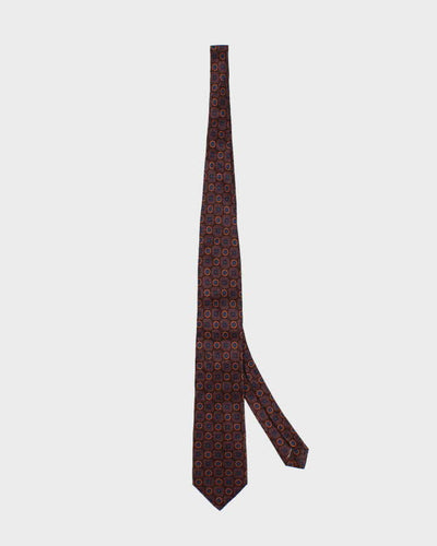 Vintage Men's Cana Patterned Silk Tie
