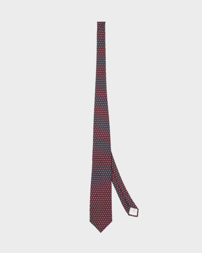 Vintage Men's Oscar De Le Renta Patterned Silk Tie