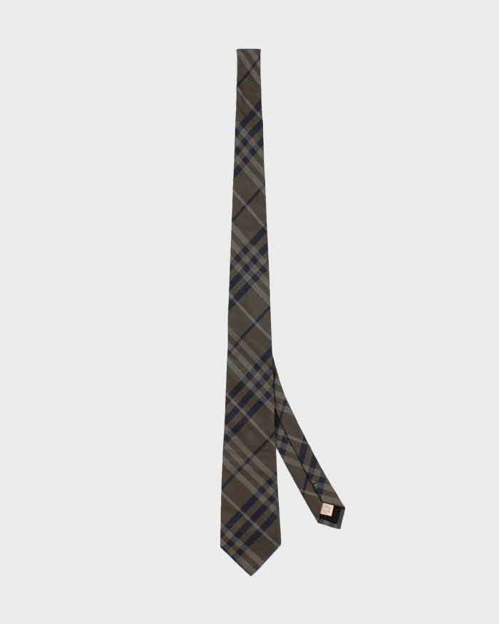 Vintage Burberry Classic Checked Silk Tie