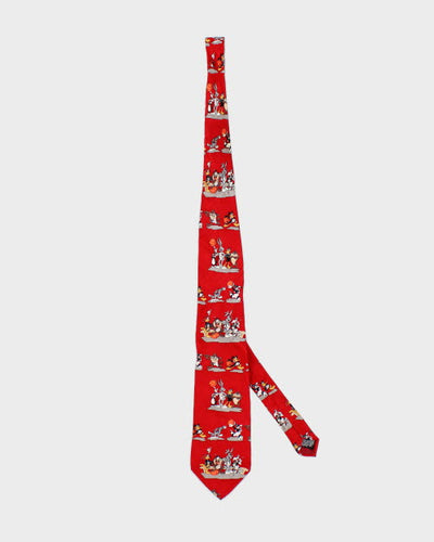Vintage 90s Space Jam Silk Tie