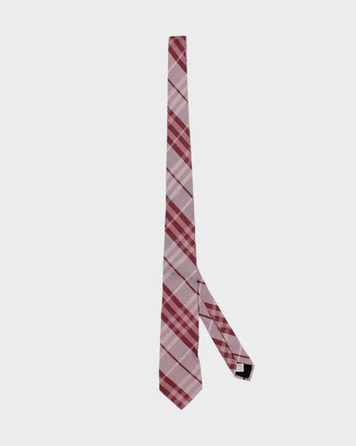 Vintage Burberry Check Silk Tie