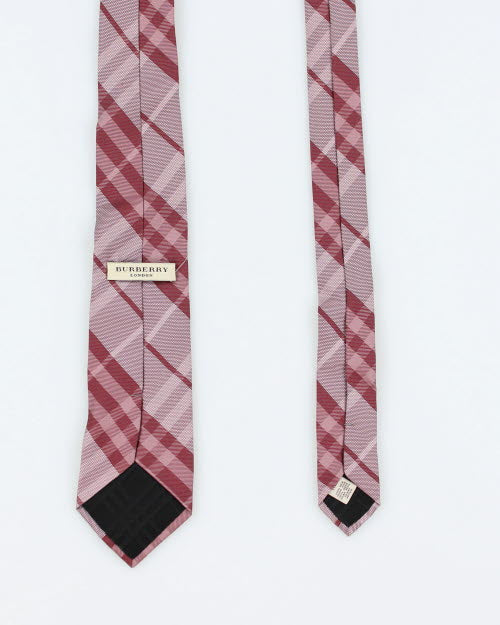 Vintage Burberry Check Silk Tie