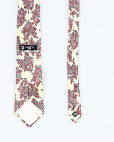 Vintage Lanvin Paisley Pattern Silk Tie