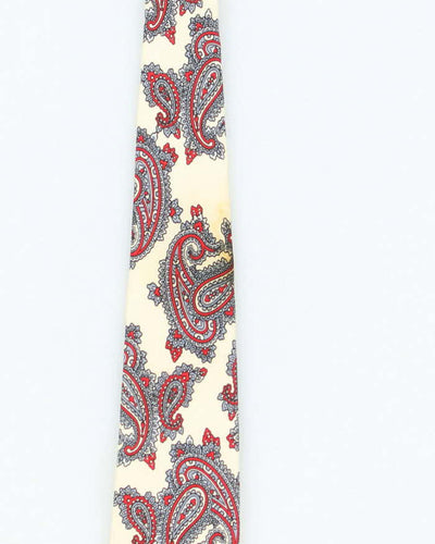 Vintage Lanvin Paisley Pattern Silk Tie