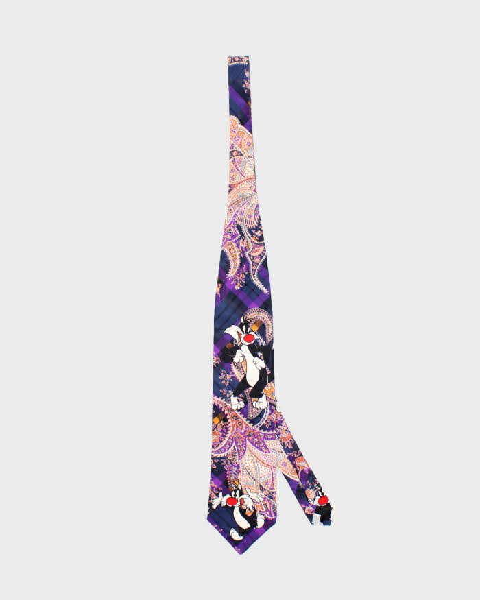 Vintage 90s Looney Tunes Silk Tie