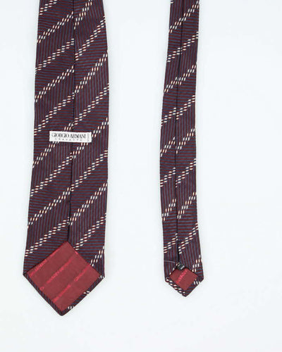 Vintage 90's Giorgio Armani Patterned Silk Tie