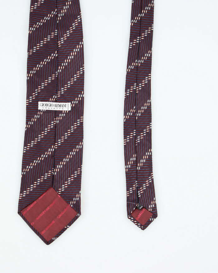 Vintage 90's Giorgio Armani Patterned Silk Tie