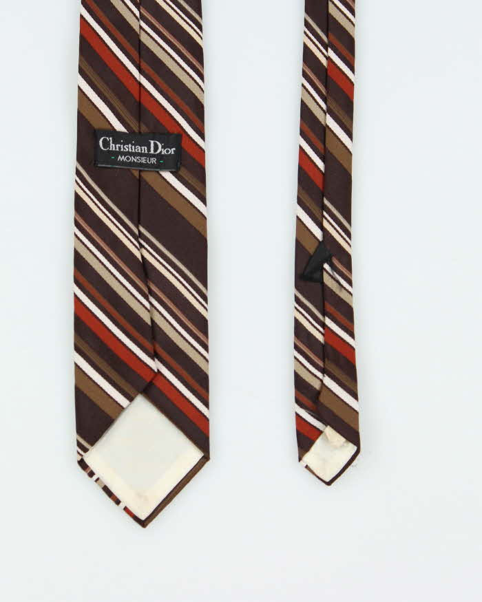 Vintage Christian Dior Monsieur Striped Silk Tie