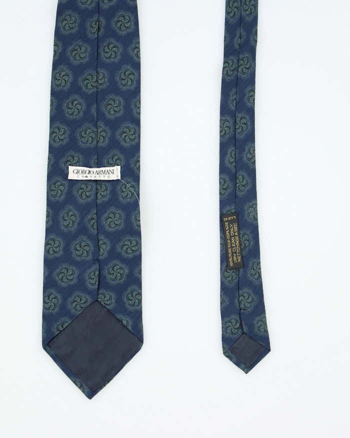 Vintage 90's Giorgio Armani Patterned Silk Tie