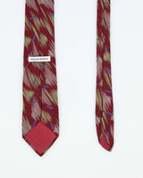 Vintage 90's Giorgio Armani Scratch Patterned Silk Tie