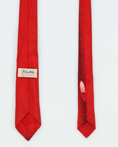 Vintage 90's Thin Patterned Red Tie