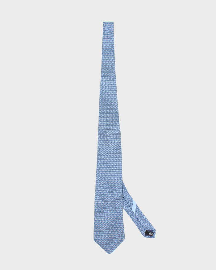 Vintage 90's Salvatore Ferragamo Patterned Silk Tie