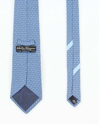 Vintage 90's Salvatore Ferragamo Patterned Silk Tie