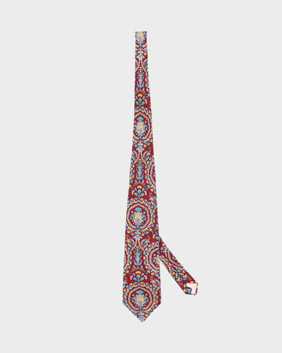 Vintage 90's Christian Dior Floral Pattern Silk Tie