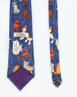 Vintage Save The Children Raining Cats And Dogs Silk Tie