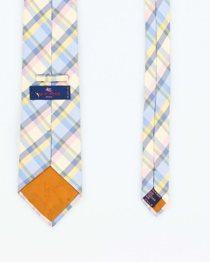 Vintage Etro Checked Silk Tie