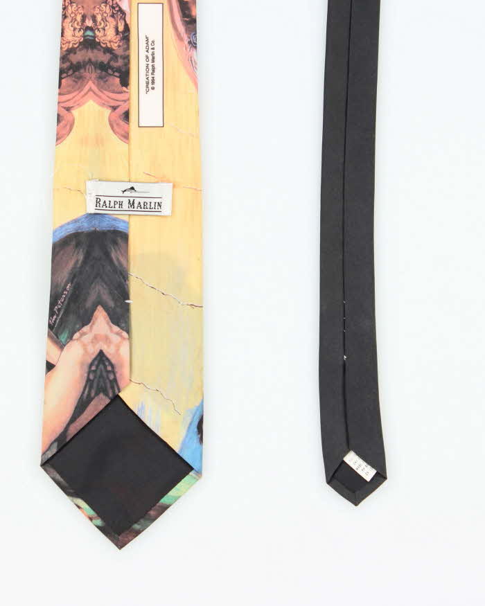 Vintage Ralph Marlin The Creation Of Adam Michel Angelo Tie