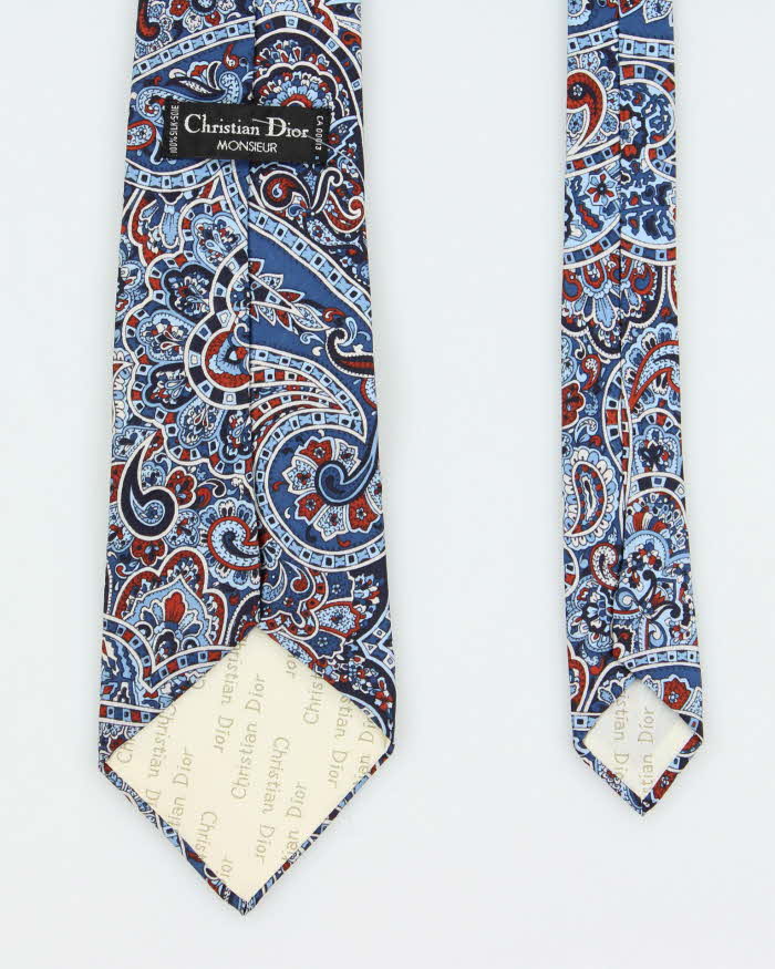 Vintage 90's Christian Dior Patterned Neck Tie