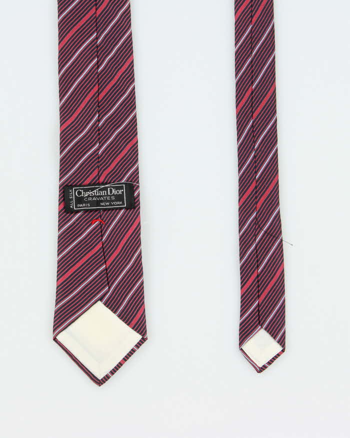 Vintage 80's Christian Dior Striped Neck Tie