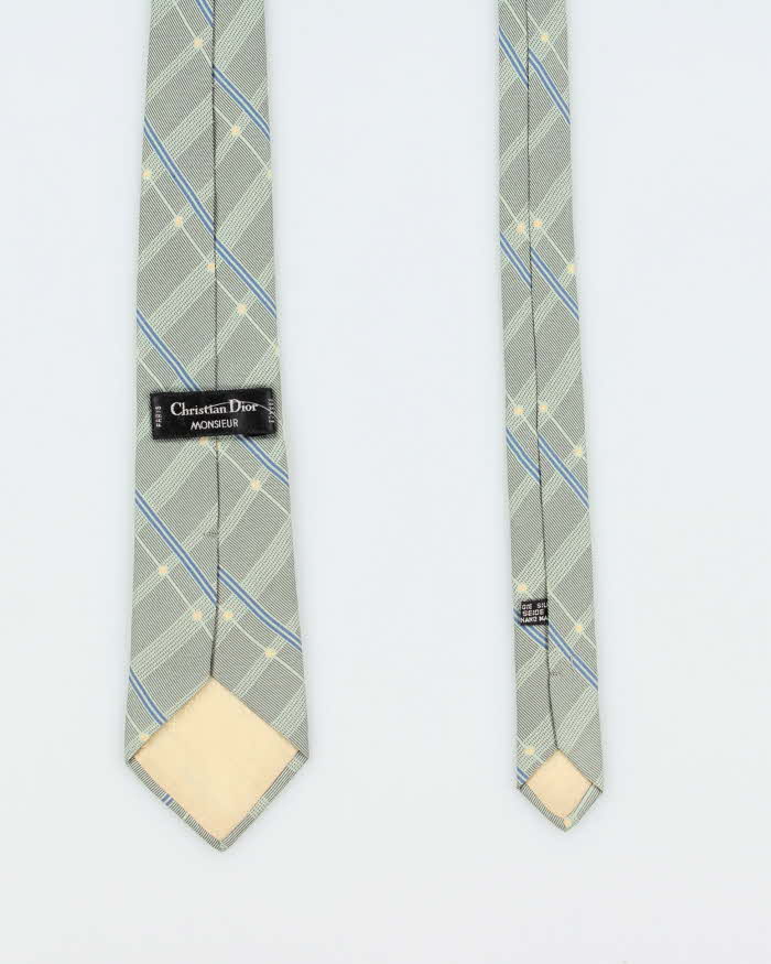 Vintage 80's Christian Dior Silk Patterned Neck Tie