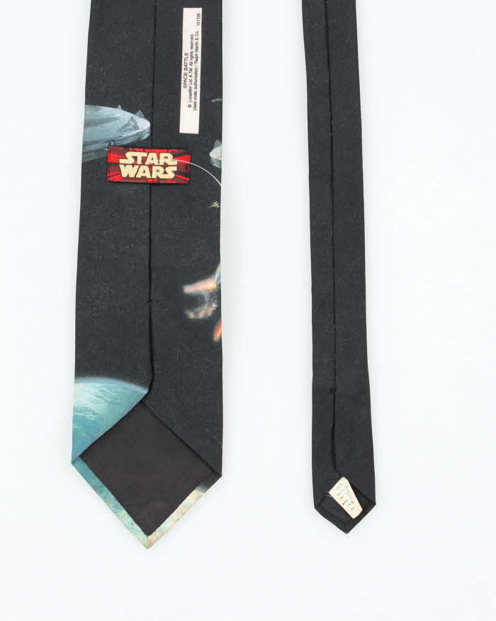Vintage 90's Star Wars Space Battle Graphic Print Tie