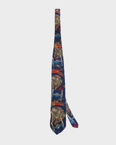 Vintage 90's Star Wars Fighter Ships All Over Print Tie