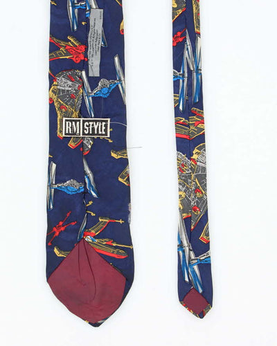 Vintage 90's Star Wars Fighter Ships All Over Print Tie