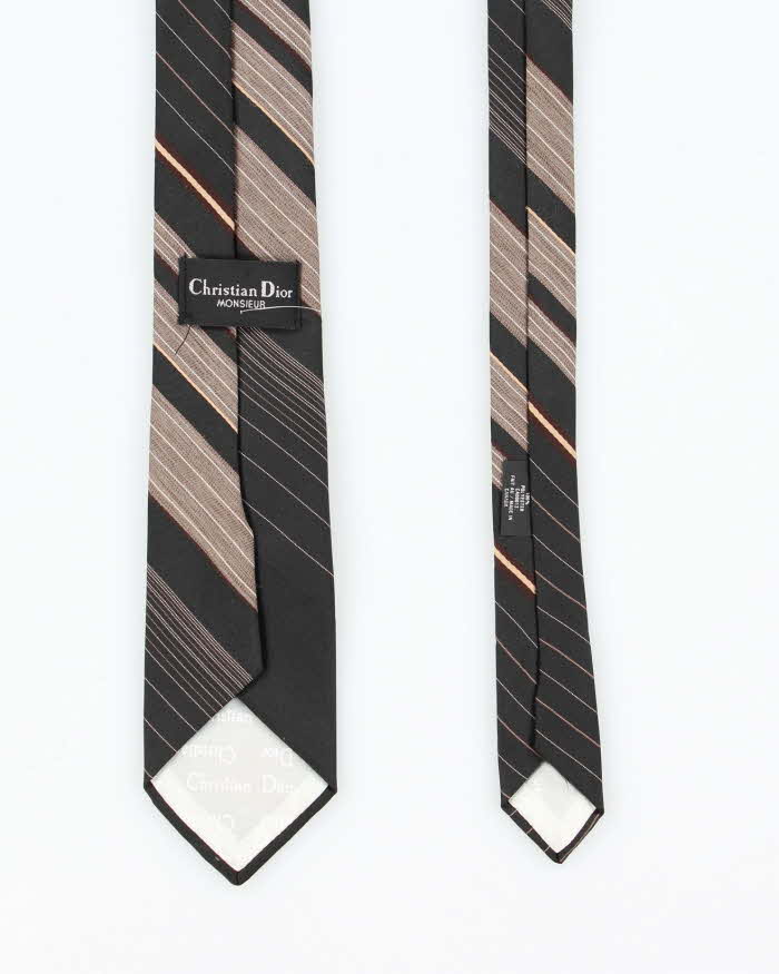 Vintage Christian Dior Striped Silk Tie