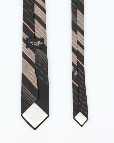 Vintage Christian Dior Striped Silk Tie