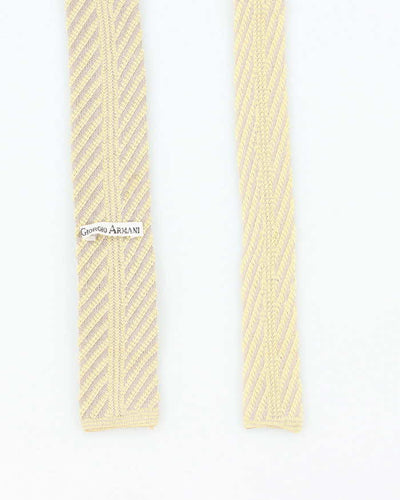 Vintage 90's Giorgio Armani Striped Elasticated Tie