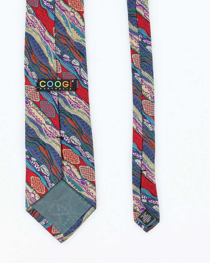 Vintage 90's Coogi Patterned Silk Tie