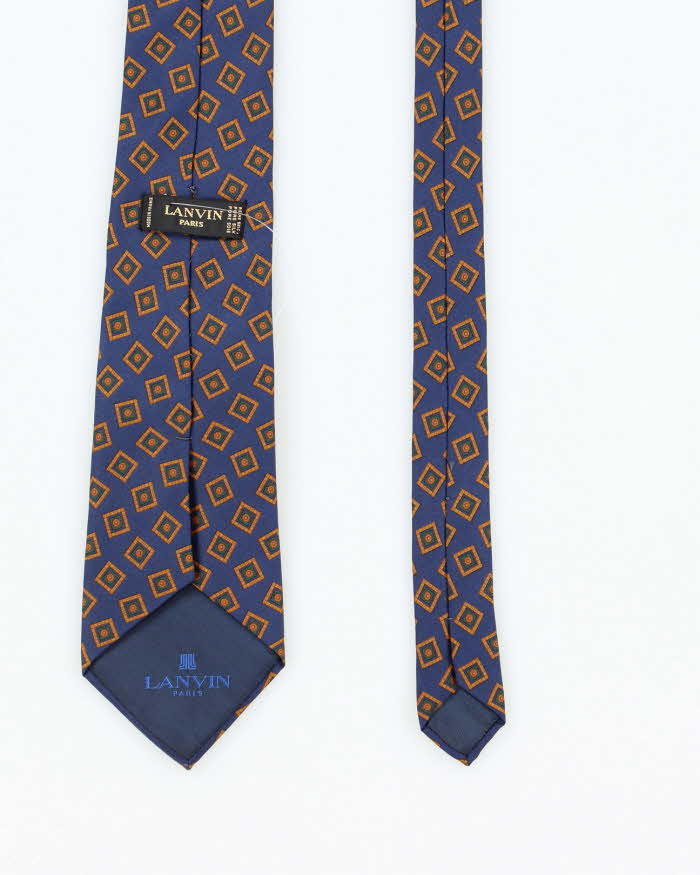 Vintage 80's Lanvin Patterned Silk Tie