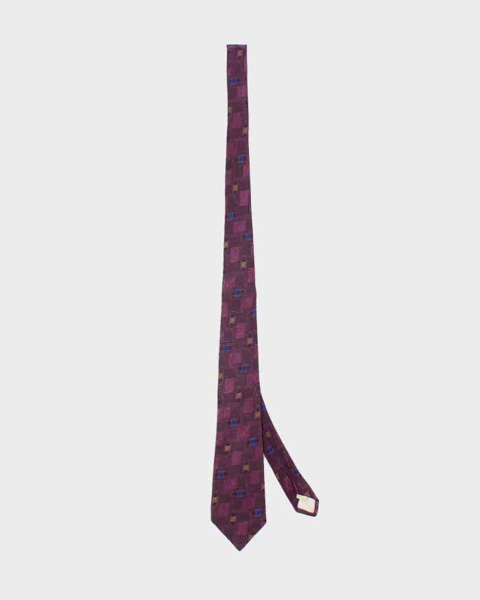 Vintage 80's Christian Dior Patterned Silk Tie