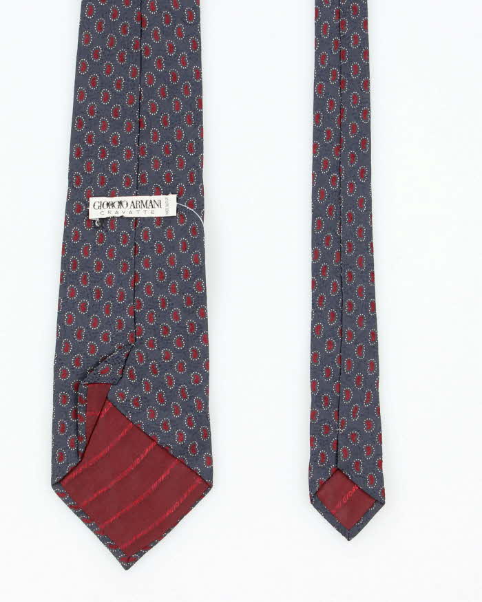 Vintage 90's Armani Patterned Silk Tie