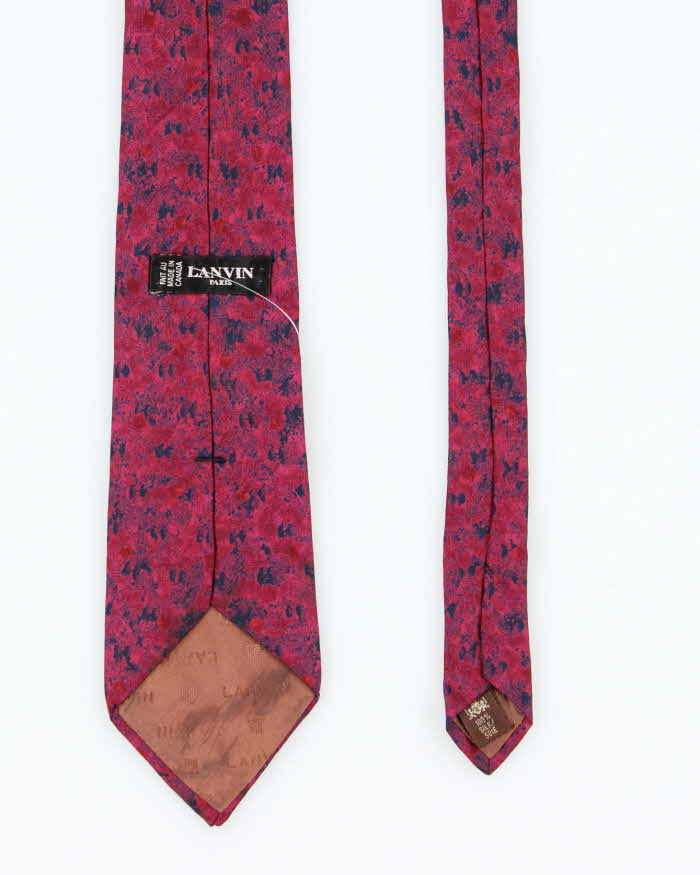 Vintage 90's Lanvin Patterned Silk Tie